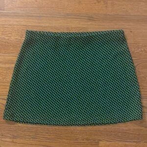 Zara green and black mini skirt size medium/large